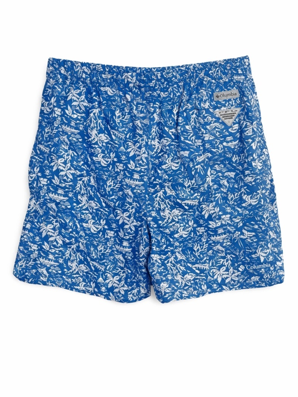 Columbia PFG Men's Blue Swordfish Hawaiian Tropical Swim Trunks XL - Picture 6 of 9